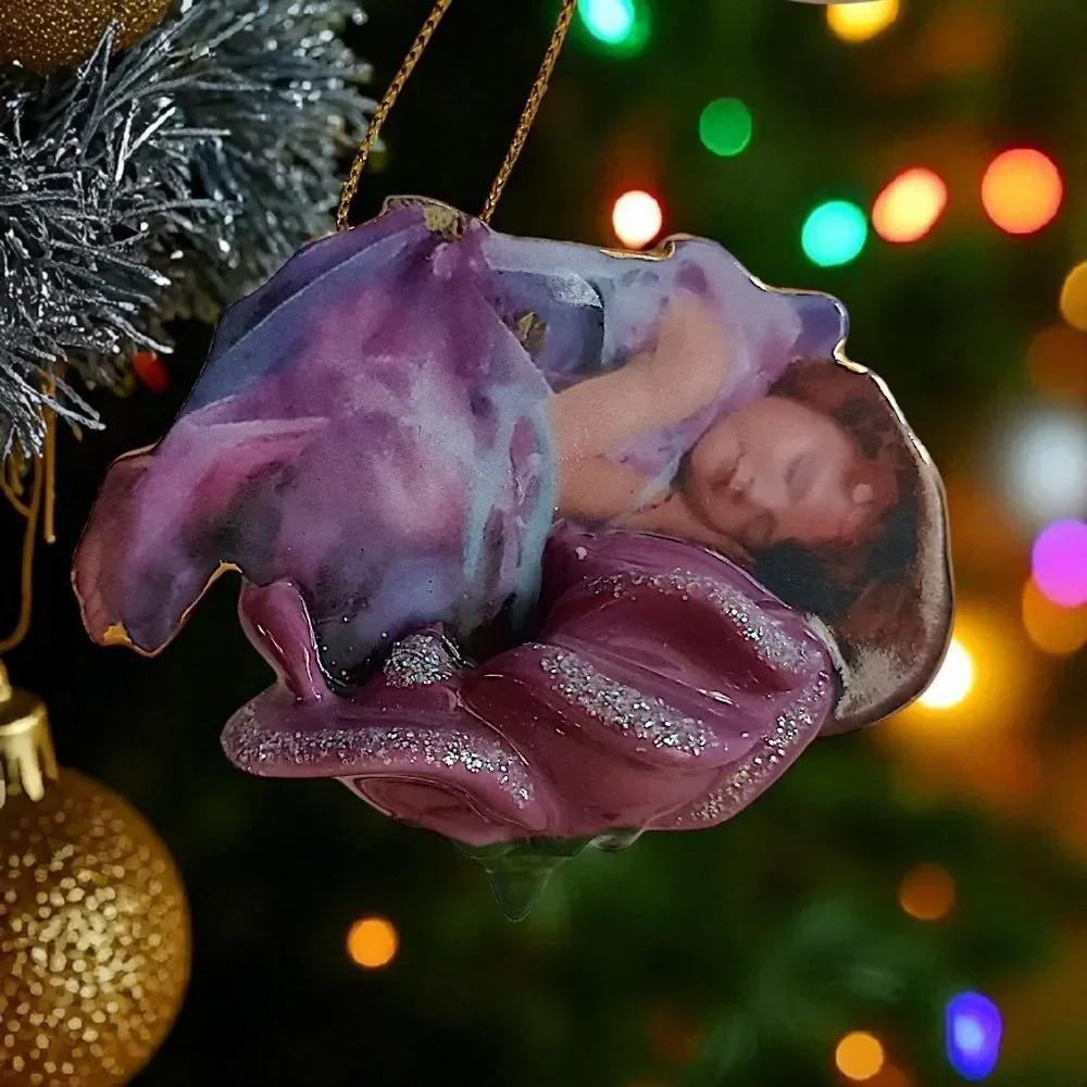 Lisa Jane Fairy Ornament Purple Porcelain Wings Of Wonder Twilight Enchantment